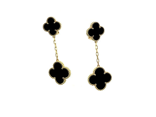 [Royal Top]CLOVER 2 MOTIFS  EARRINGS (MULTIPLE CHOICESC