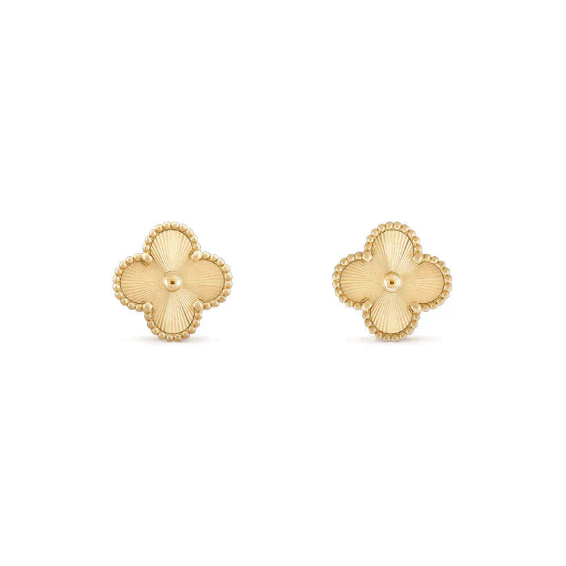 [Royal Top]CLOVER MEDIUM 1 MOTIFS LASER EARRINGS