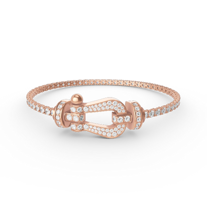 [Royal Top]FORCE  LARGE HORSESHOE FULL DIAMOND TENNIS BRACELET